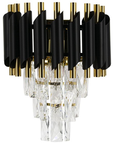 Toledo kinkiet 1xE27 złoty/czarny 6260/1 TR BL