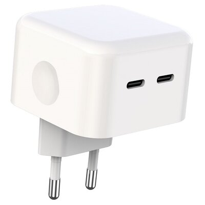 XO Ładowarka sieciowa L102 PD 35W 2x USB-C biała