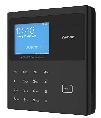 Anviz W1C PRO WIFI Wykrywanie obecności: Odznaka RFID i PIN, Linux, CPU 1 GHZ, TFT LCD 2,8