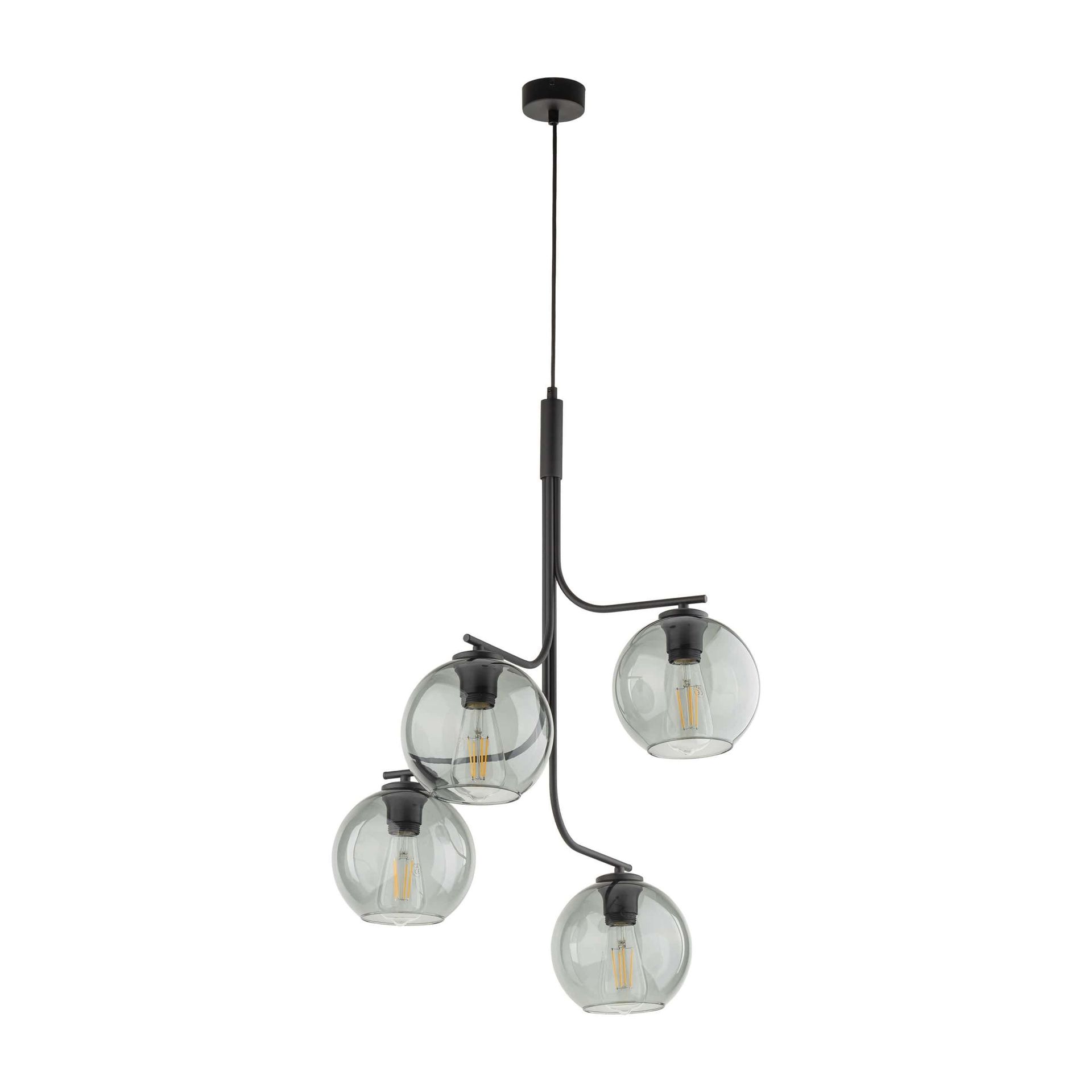 Lampa Wisząca Cesar 5727 4Xe27 Grafitowa/Czarna