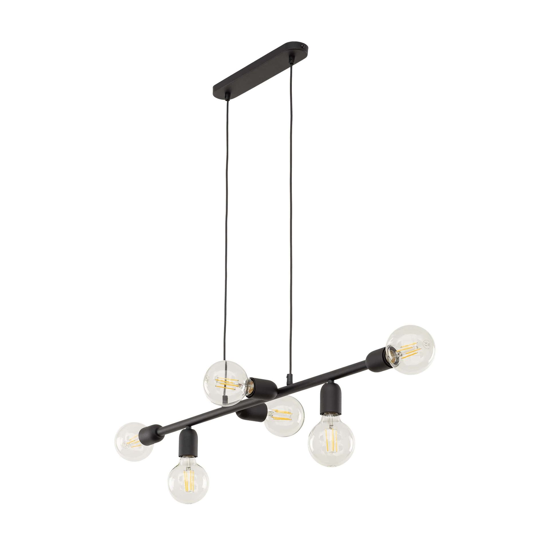 Lampa Wisząca Porto 5721 6Xe27 Czarna