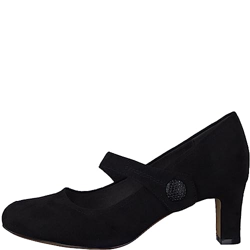 Jana Damskie Softline 8-22473-41 wygodne buty o szerokim rozmiarze, regulowane paski, klasyczne, proste czółenka, czarny, 40 EU Weit