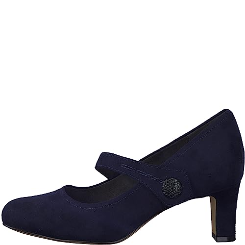 Jana Damskie Softline 8-22473-41 wygodne buty o szerokim rozmiarze, regulowane paski, klasyczne, proste czółenka, grantowy, 41 EU Weit