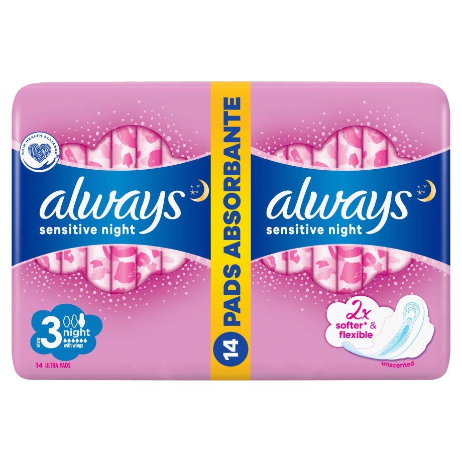 Always - Podpaski Ultra Sensitive Night ze skrzydełkami 3