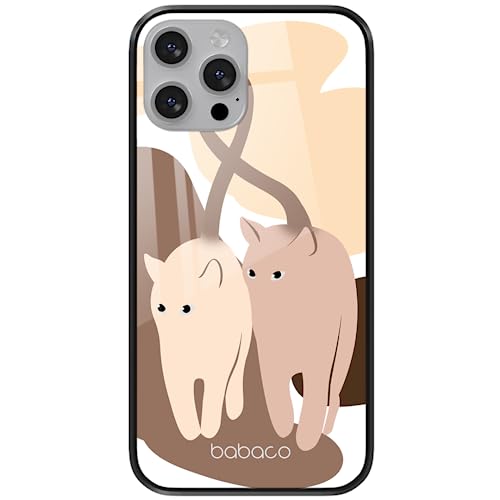 ERT GROUP etui na telefon Apple Iphone 13 MINI, case oryginalny i oficjalnie licencjonowany przez Babaco, wzór Cats 002, wykonany z hartowanego szkła, etui ochronne