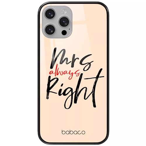 ERT GROUP etui na telefon Apple Iphone 13, case oryginalny i oficjalnie licencjonowany przez Babaco, wzór Mrs Right 001, wykonany z hartowanego szkła, etui ochronne