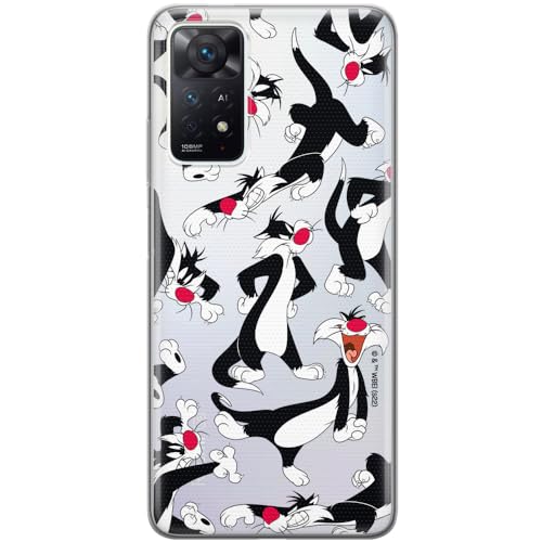 ERT GROUP etui na telefon Xiaomi REDMI NOTE 11 PRO 5G/ 11 PRO 4G/ 11 PRO Plus 5G, case oryginalny i oficjalnie licencjonowany przez Looney Tunes, wzór Sylvester 006, częściowo przeźroczyste