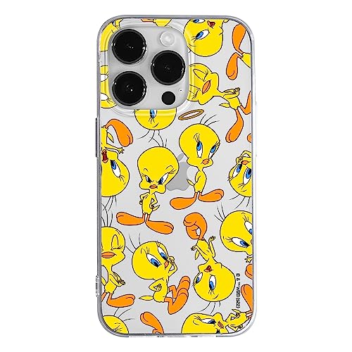ERT GROUP etui na telefon Iphone 14 PRO, case oryginalny i oficjalnie licencjonowany przez Looney Tunes, wzór Tweety 010, optymalnie dopasowane, plecki z TPU częściowo przeźroczyste