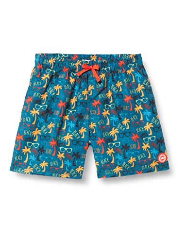 CMP Printed Microfiber Beach Shorts with Palms And Glasses strój kąpielowy dla dzieci i młodzieży