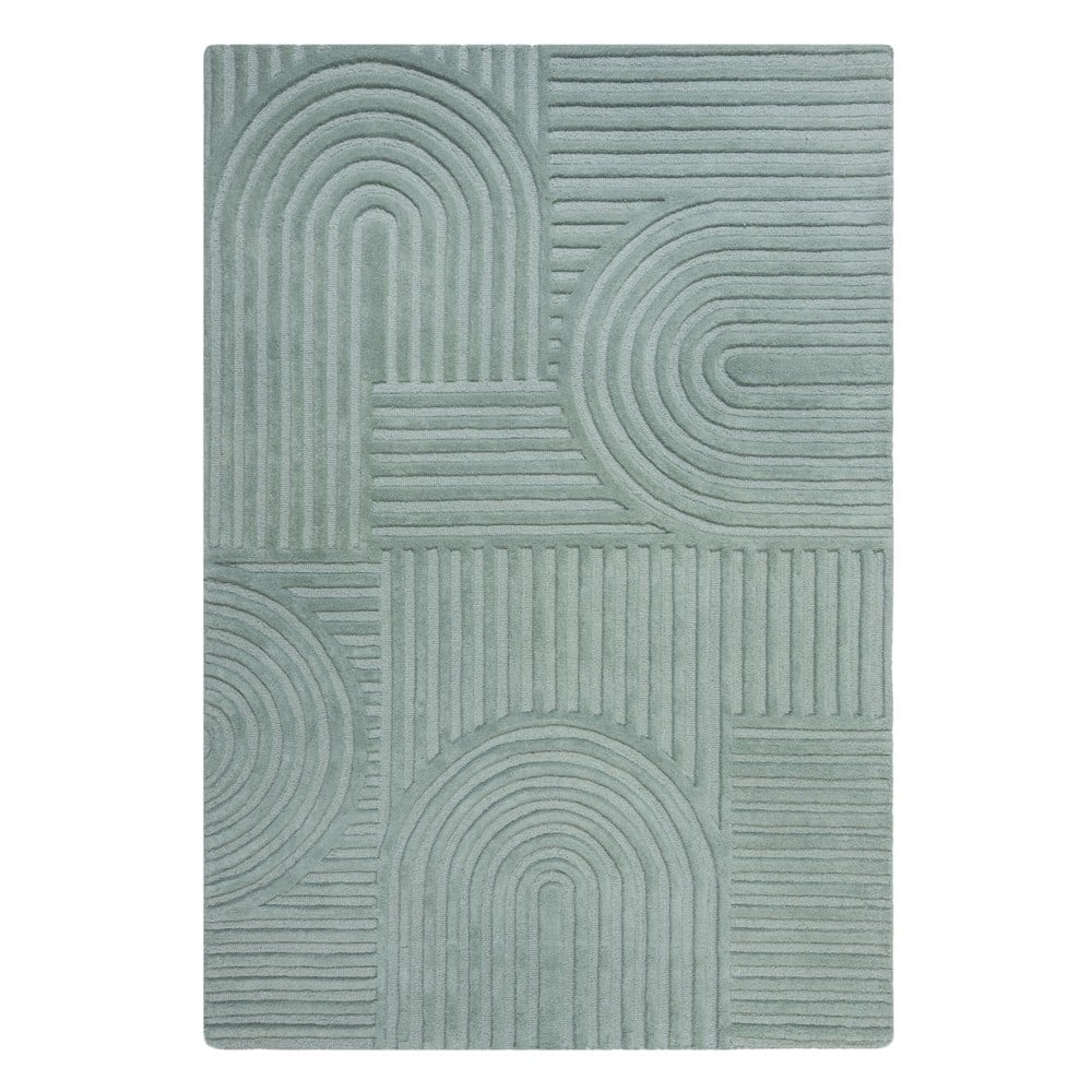 Turkusowy dywan wełniany Flair Rugs Zen Garden, 120x170 cm