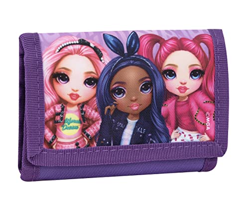 RAINBOW HIGH - Portfel i Portmonetka 3 Drzwi, Portfel Unisex Dzieci I Chłopcy, Uchwyt na monety z Zamknięciem ZIP, cm 13,5x9,5h, Wielobarwny, Taglia Unica, Casual