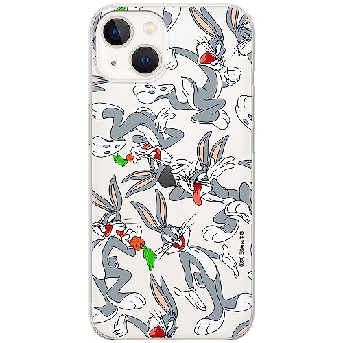ERT GROUP etui na telefon Iphone 13, case oryginalny i oficjalnie licencjonowany przez Looney Tunes, wzór Bugs 013, optymalnie dopasowane, plecki z TPU częściowo przeźroczyste