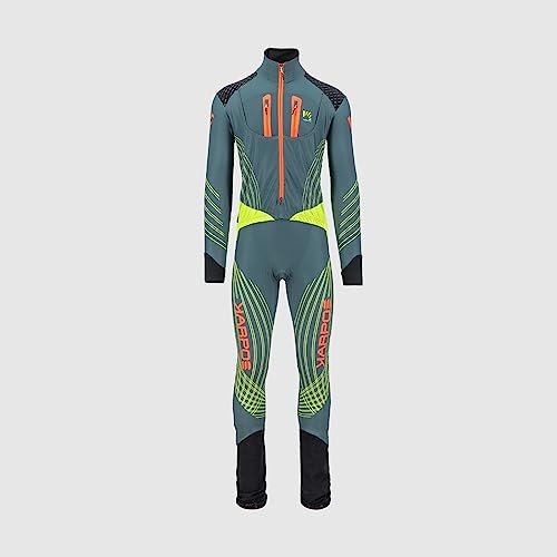 Karpos 2500737-043 RACE SUIT Pełny kombinezon Męski DARK SLATE/LIME GREEN/GRENADIN Rozmiar L