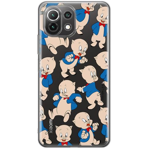 ERT GROUP etui na telefon Xiaomi 11 LITE 4G / 11 LITE 5G, case oryginalny i oficjalnie licencjonowany przez Looney Tunes, wzór Porky Pig 001, plecki z TPU częściowo przeźroczyste