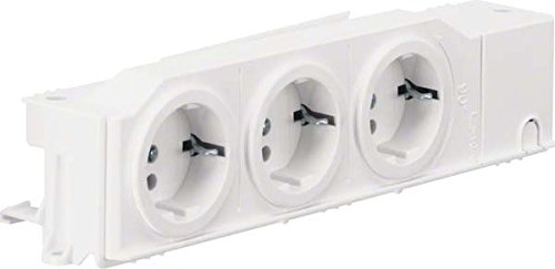 Hager polo Gniazdo SCHUKO 3-krotne 230V VDI na szynę DIN lub płytę montażową VZ00AS VZ00AS
