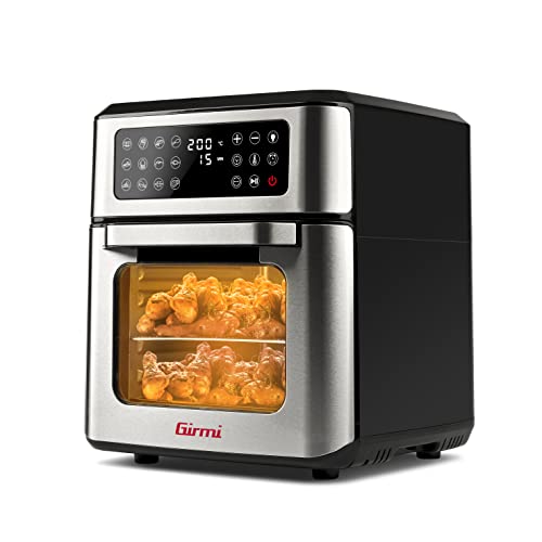 Girmi FG97 Piec Air Fryer, 1700 W, 12 Litrów, 12 Programów, Czarny/Stal