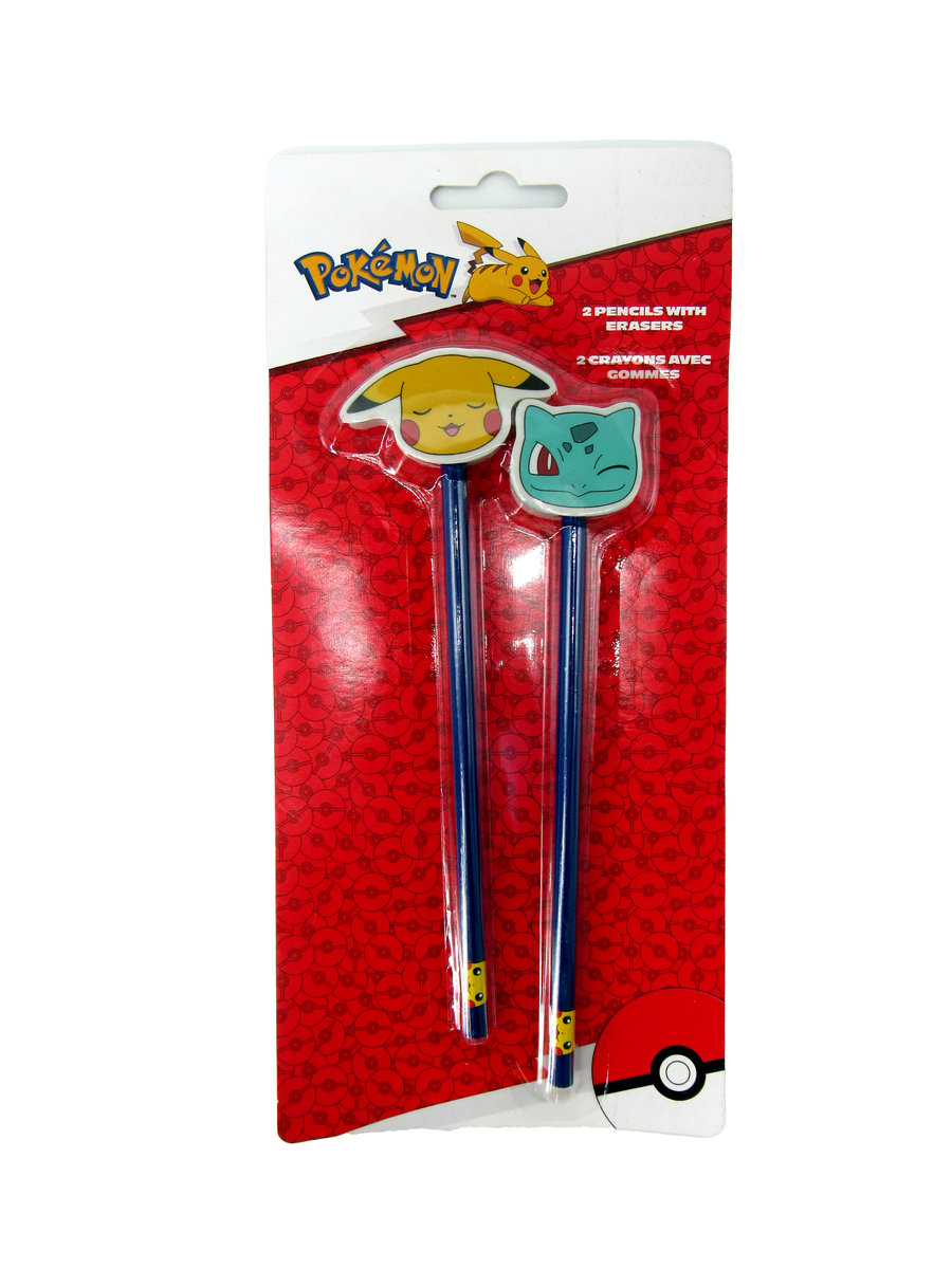 Zestaw ołówków z gumką Pokémon