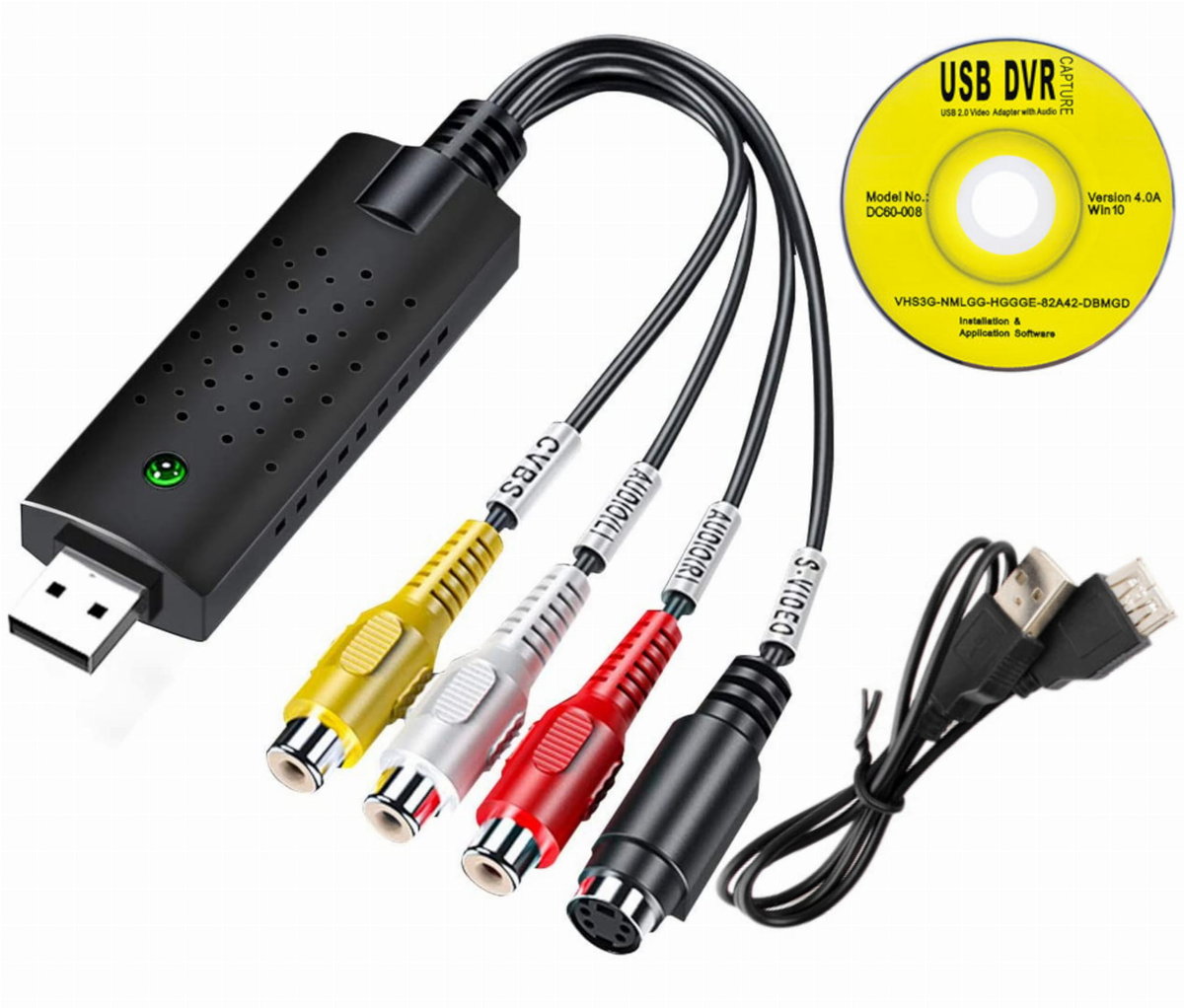 Usb Easy Cap Grabber Rca Chinch Vhs s-video audio