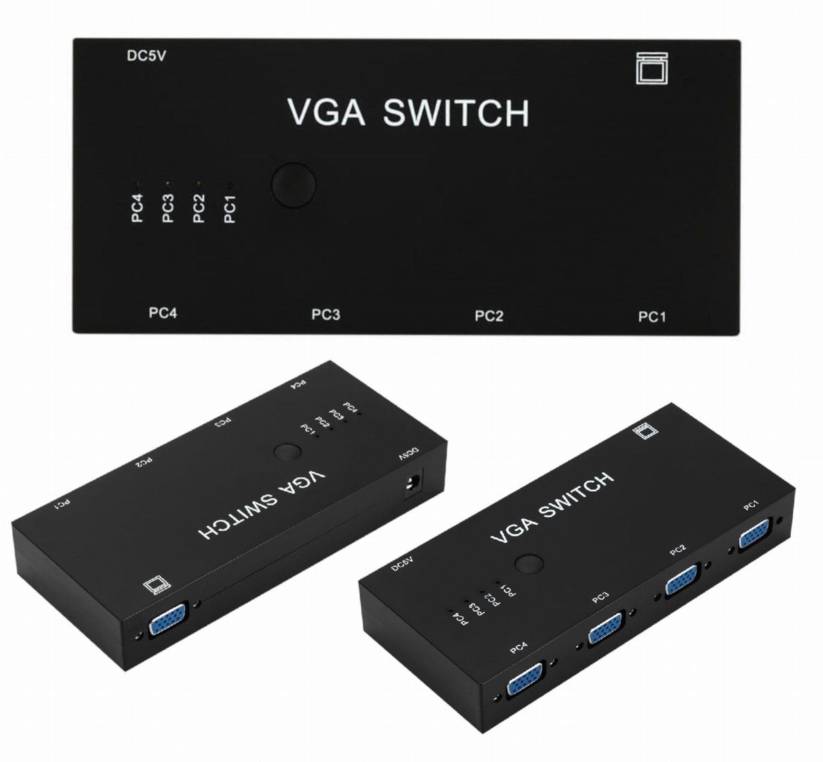 Switch Vga 4 do 1 przełącznik 4x1 Pc