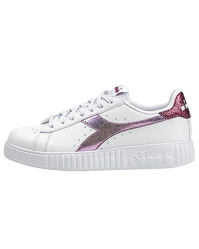 Diadora Step P Bright Reptile, Trampki damskie, White/Fuksja Red, 42 EU, White Fucsia Red, 42 EU
