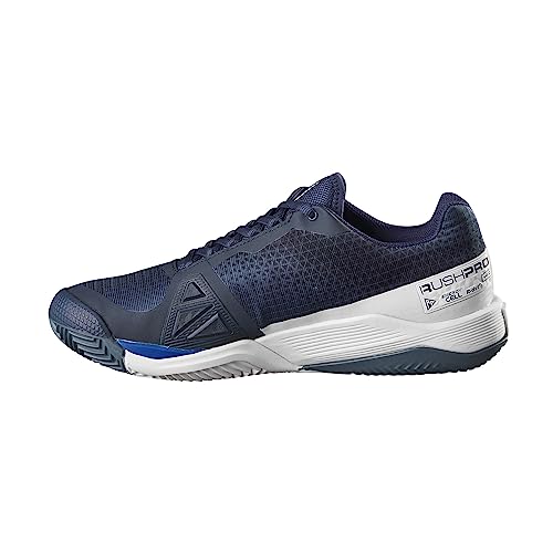 Wilson Męskie trampki Rush Pro 4.0 Clay, granatowy/biały/niebieski Lapis Blue, 42 EU, Marynarka wojenna biała lapis niebieska