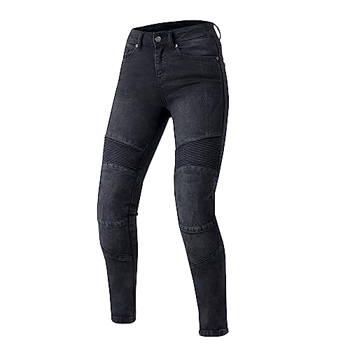 Ozone Agness II Lady dżinsy motocyklowe dla kobiet do swobodnego użytkowania trwałe materiały, Slim Fit, ochraniacze na kolana, Dupont Kevlar, elastyczne wstawki