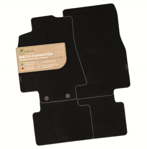 MAT10 Green Edition Dywaniki samochodowe do Mercedesa klasy A, welur z recyklingu, zestaw 4-częściowy, wyprodukowano w Niemczech, jakość oryginalnego wyposażenia, klasa A (BJ 2006-12 3-drzwiowe do