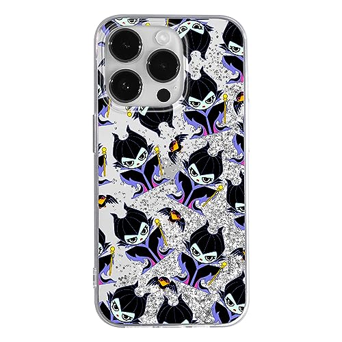 ERT GROUP etui na telefon Apple Iphone 14 PRO, case oryginalny i oficjalnie licencjonowany przez Disney, wzór Maleficient 004, optymalnie dopasowane, z efektem płynnego brokatu