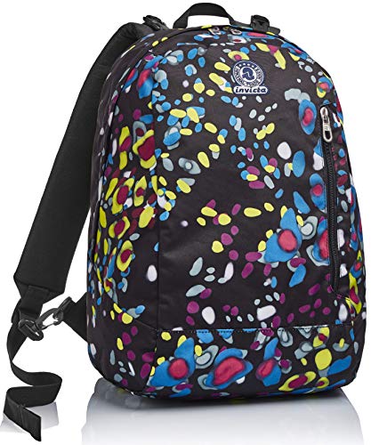 Invicta Twist Eco-Material 2 w 1 odwracalny plecak, czarny, 27 lt, Czas szkoły i czas wolny