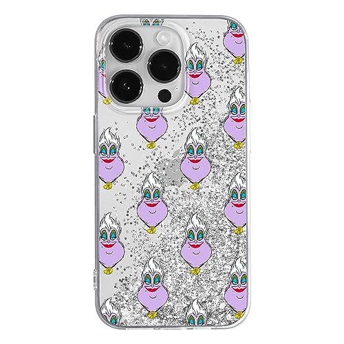 ERT GROUP etui na telefon Apple Iphone 14 PRO, case oryginalny i oficjalnie licencjonowany przez Disney, wzór Ursula 003, optymalnie dopasowane, z efektem płynnego brokatu