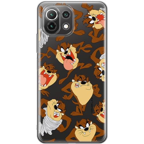ERT GROUP etui na telefon Xiaomi 11 LITE 4G / 11 LITE 5G, case oryginalny i oficjalnie licencjonowany przez Looney Tunes, wzór Tasmanian 005, plecki z TPU częściowo przeźroczyste