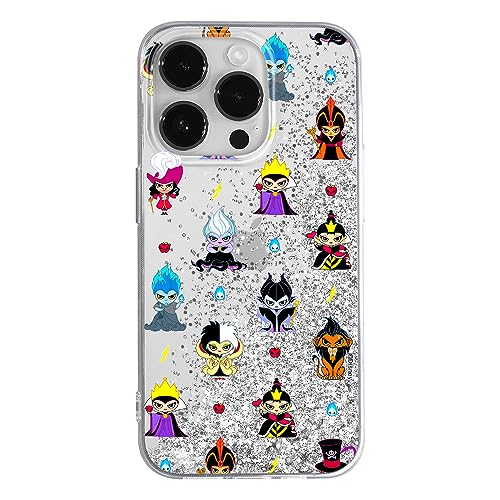 ERT GROUP etui na telefon Apple Iphone 14 PRO, case oryginalny i oficjalnie licencjonowany przez Disney, wzór Disney Villains 007, optymalnie dopasowane, z efektem płynnego brokatu