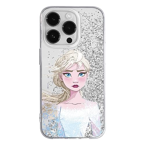 ERT GROUP etui na telefon Apple Iphone 14 PRO, case oryginalny i oficjalnie licencjonowany przez Disney, wzór Elsa 014, optymalnie dopasowane, z efektem płynnego brokatu