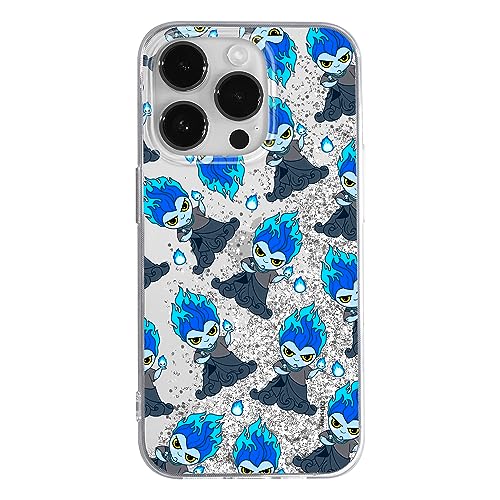 ERT GROUP etui na telefon Apple Iphone 14 PRO, case oryginalny i oficjalnie licencjonowany przez Disney, wzór Hades 002, optymalnie dopasowane, z efektem płynnego brokatu