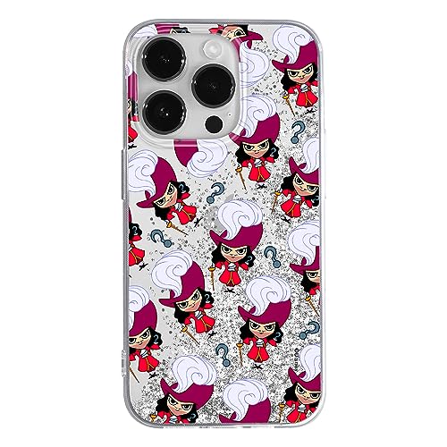 ERT GROUP etui na telefon Apple Iphone 14 PRO, case oryginalny i oficjalnie licencjonowany przez Disney, wzór James Hook 002, optymalnie dopasowane, z efektem płynnego brokatu