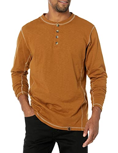 Legendary Whitetails Męska koszula Maverick Slub Henley z długim rękawem Jęczmień 3XL