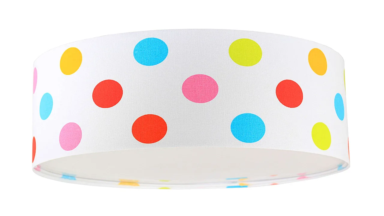 Kolorowy plafon dziecięcy z welurowym abażurem - A358 K3-D43