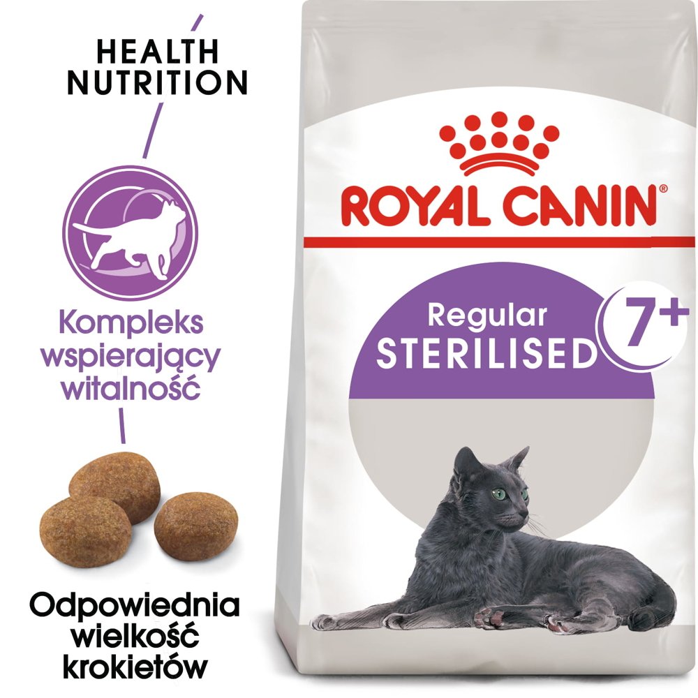 ROYAL CANIN  Sterilised +7 400g karma sucha dla kotów dorosłych, od 7 do 12 roku życia życia, sterylizowanych + niespodzianka dla kota GRATIS!