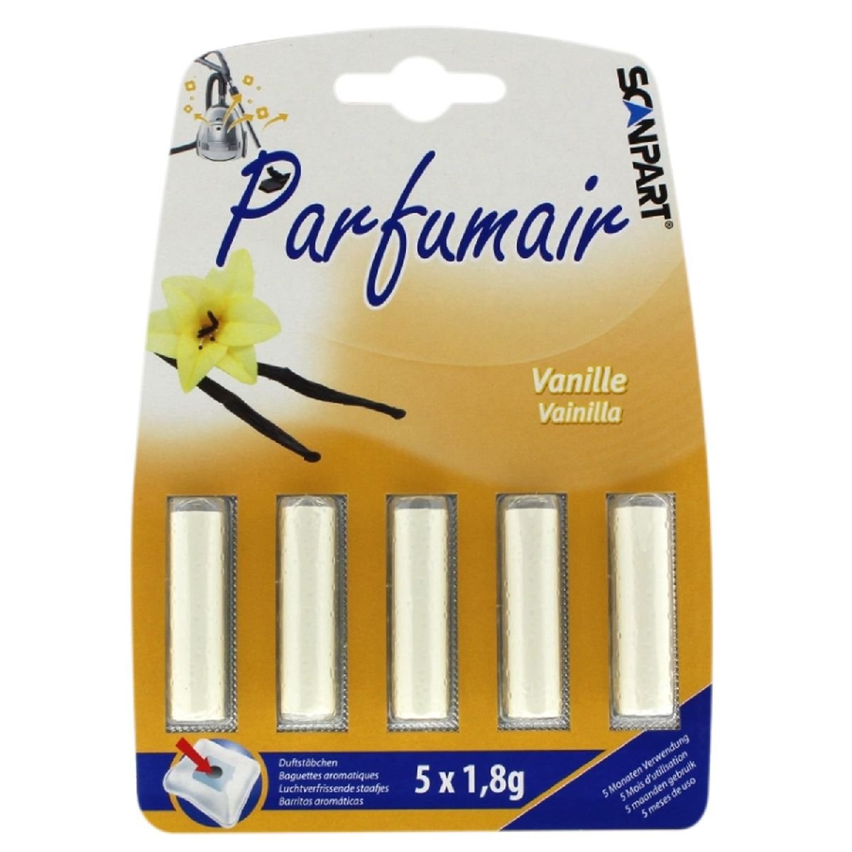 SCANPART Zapach do odkurzaczy Waniliowy 5 szt