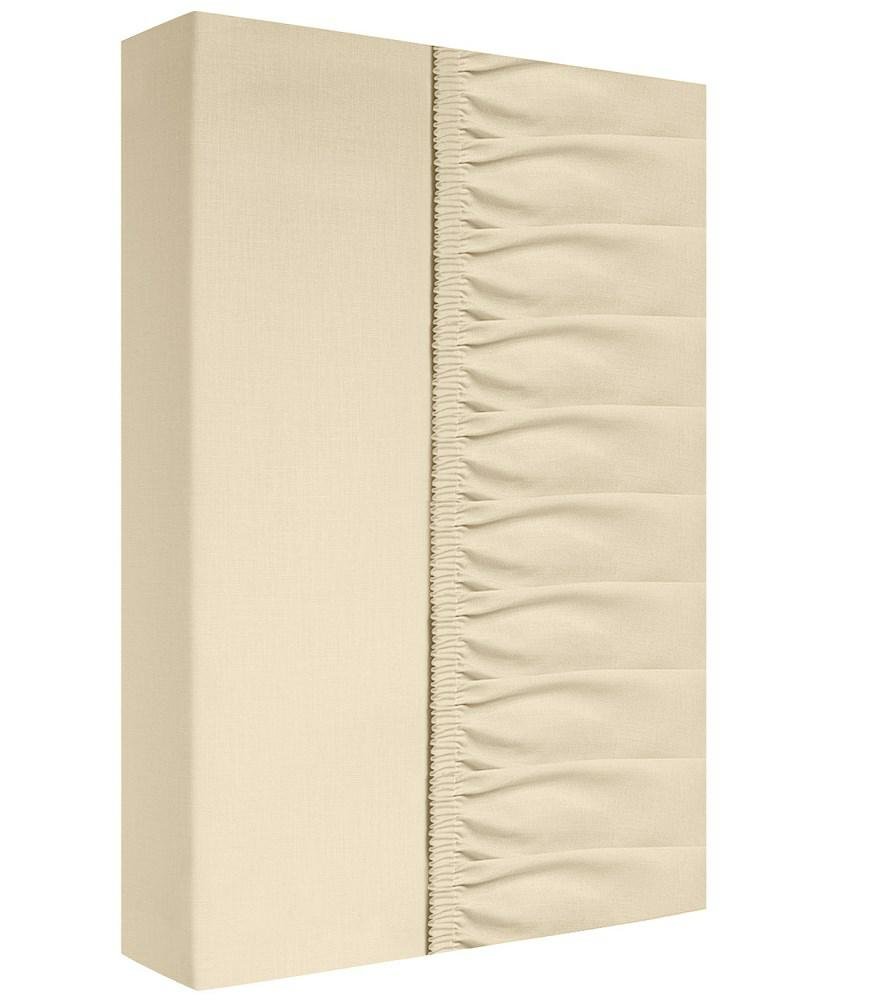 Prześcieradło Bawełniane Z Gumką 140X200 Piaskowe Na Materac O Wysokości Do 25 Cm