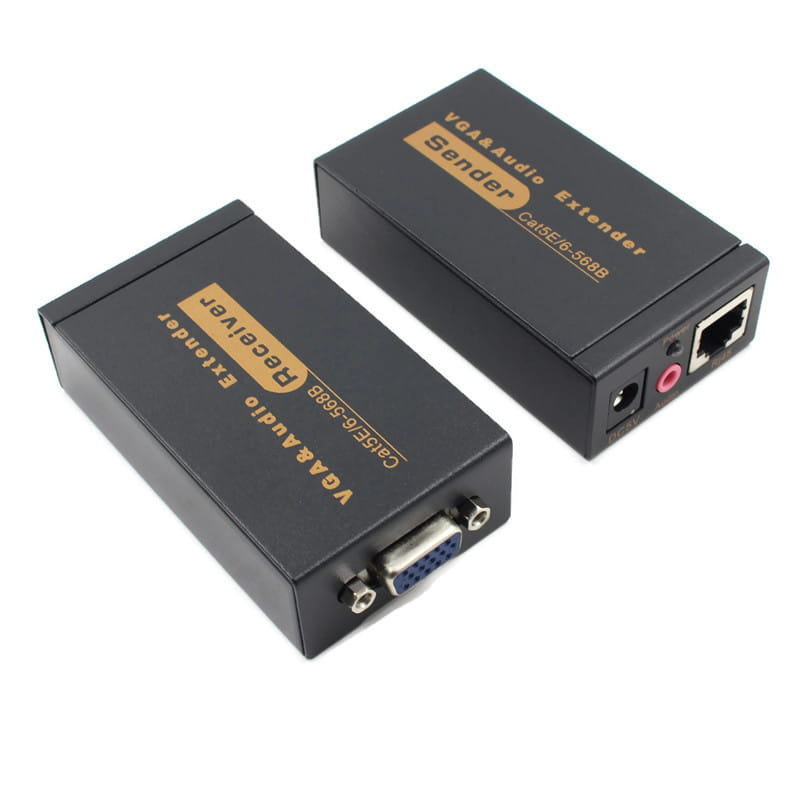 Vga przedłużacz Extender RJ45 100m CAT-5e/6 Audio