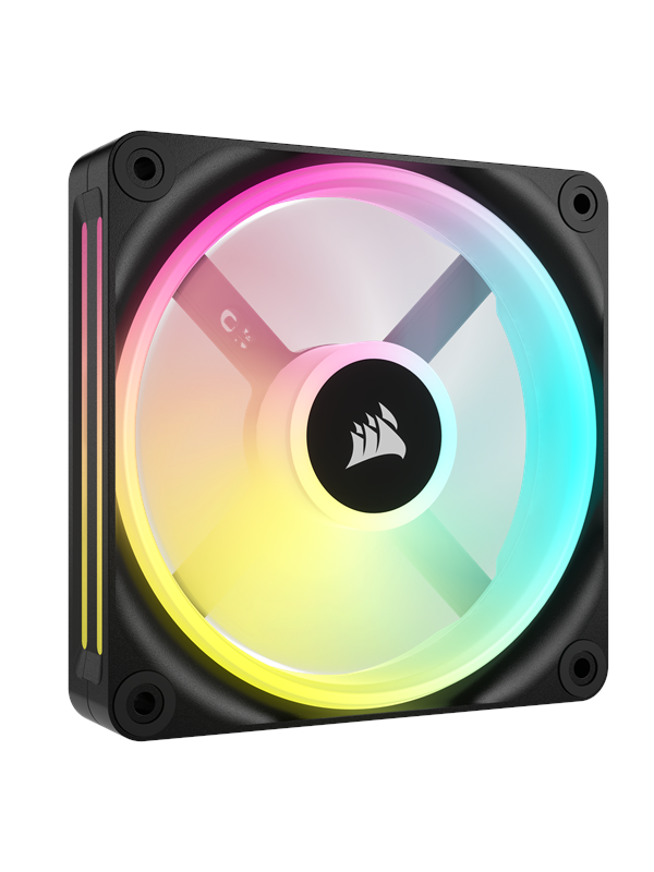 Corsair iCUE LINK QX120 RGB Expansion Fan - Black - Wentylator obudowy - 120 mm - Czarny ze światłem RGB - 37 dBA