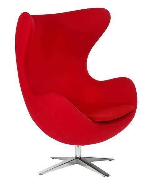 D2.Design Fotel Jajo szeroki wełna czerwony JA-2712 40985