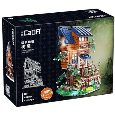 Cada klocki Cztery Pory Roku Domek na drzewie 1155 el. światło LED
