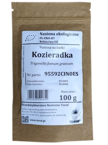 Nasiona kiełki KOZIERADKA BIO EKO 100g Toraf