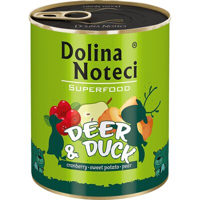 Dolina Noteci Premium Superfood Pies Jeleń i kaczka puszka 800g