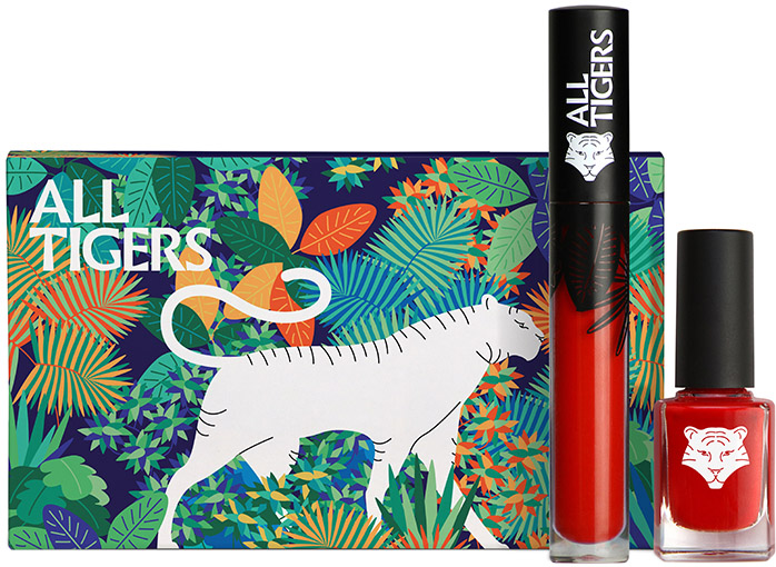 Zestaw kosmetyków All Tigers Natural & Vegan Wild Stars Lips & Nail (3701243221036)