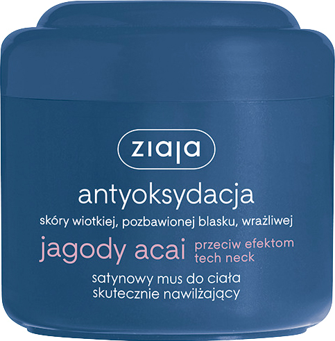 Nawilżający mus do ciała Ziaja Jagody Acai 200 ml (5901887042280)