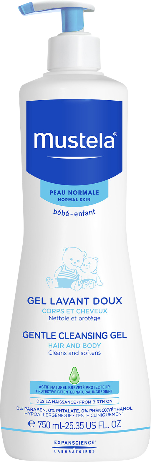 Delikatny żel do mycia dla noworodków Mustela Bebe 750 ml