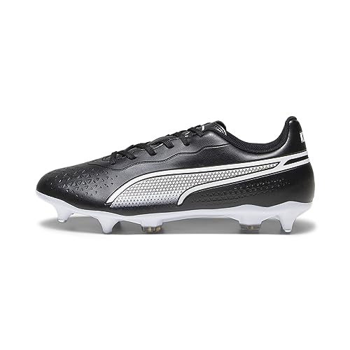 PUMA Unisex King Match MXSG Buty piłkarskie, czarno-białe, 45 EU, Czarna puma, biała puma, 46 EU